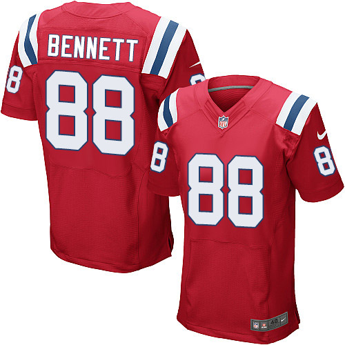 Men's Elite Martellus Bennett Nike Jersey Red Alternate - #88 NFL New England Patriots